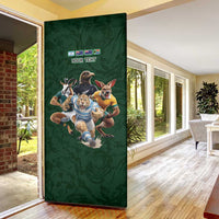 Custom Rugby Southern Hemisphere Door Cover Argentina AUNZ South Africa Mascot Green - Polynesian Pride