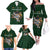 Custom Rugby Southern Hemisphere Family Matching Off The Shoulder Long Sleeve Dress and Hawaiian Shirt Argentina AUNZ South Africa Mascot Green - Polynesian Pride