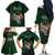 Custom Rugby Southern Hemisphere Family Matching Off The Shoulder Long Sleeve Dress and Hawaiian Shirt Argentina AUNZ South Africa Mascot Green - Polynesian Pride