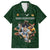 Custom Rugby Southern Hemisphere Family Matching Off Shoulder Maxi Dress and Hawaiian Shirt Argentina AUNZ South Africa Mascot Green - Polynesian Pride