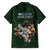 Custom Rugby Southern Hemisphere Family Matching Off Shoulder Maxi Dress and Hawaiian Shirt Argentina AUNZ South Africa Mascot Green - Polynesian Pride