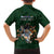 Custom Rugby Southern Hemisphere Family Matching Summer Maxi Dress and Hawaiian Shirt Argentina AUNZ South Africa Mascot Green - Polynesian Pride