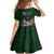 Custom Rugby Southern Hemisphere Family Matching Summer Maxi Dress and Hawaiian Shirt Argentina AUNZ South Africa Mascot Green - Polynesian Pride