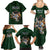 Custom Rugby Southern Hemisphere Family Matching Summer Maxi Dress and Hawaiian Shirt Argentina AUNZ South Africa Mascot Green - Polynesian Pride