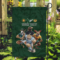 Custom Rugby Southern Hemisphere Garden Flag Argentina AUNZ South Africa Mascot Green - Polynesian Pride