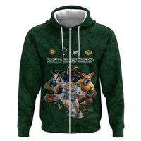 Custom Rugby Southern Hemisphere Hoodie Argentina AUNZ South Africa Mascot Green - Polynesian Pride