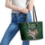 Custom Rugby Southern Hemisphere Leather Tote Bag Argentina AUNZ South Africa Mascot Green - Polynesian Pride