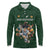 Custom Rugby Southern Hemisphere Long Sleeve Polo Shirt Argentina AUNZ South Africa Mascot Green - Polynesian Pride