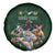 Custom Rugby Southern Hemisphere Spare Tire Cover Argentina AUNZ South Africa Mascot Green - Polynesian Pride