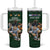 Custom Rugby Southern Hemisphere Tumbler With Handle Argentina AUNZ South Africa Mascot Green - Polynesian Pride