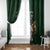 Custom Rugby Southern Hemisphere Window Curtain Argentina AUNZ South Africa Mascot Green - Polynesian Pride