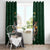 Custom Rugby Southern Hemisphere Window Curtain Argentina AUNZ South Africa Mascot Green - Polynesian Pride