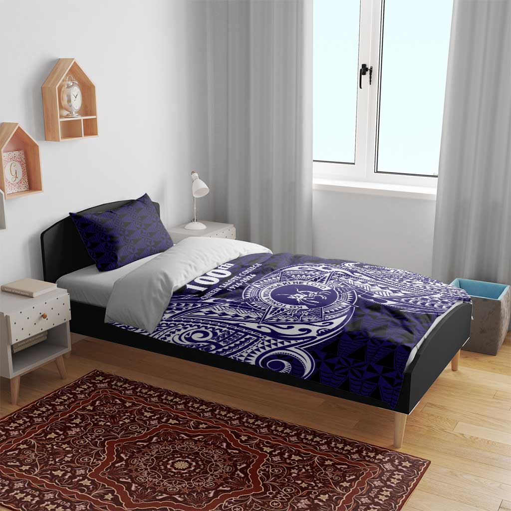 Tonga Queen Salote College 100th Years Bedding Set Est 1926 Tongan Ngatu Tapa - Polynesian Pride