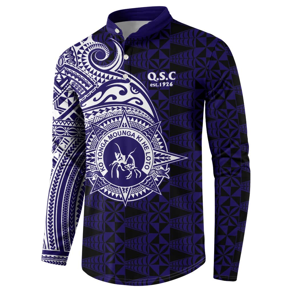 Tonga Queen Salote College 100th Years Button Sweatshirt Est 1926 Tongan Ngatu Tapa - Polynesian Pride