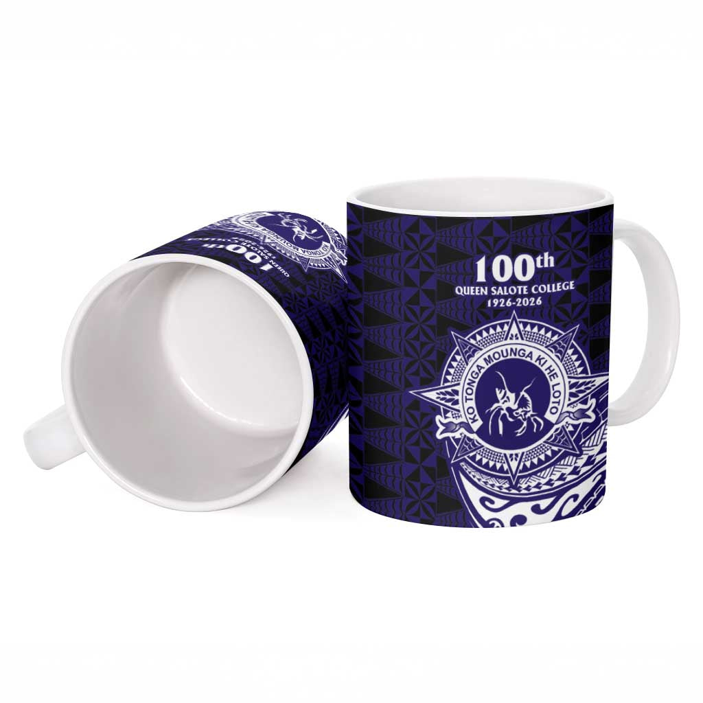 Tonga Queen Salote College 100th Years Ceramic Mug Est 1926 Tongan Ngatu Tapa - Polynesian Pride