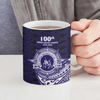 Tonga Queen Salote College 100th Years Ceramic Mug Est 1926 Tongan Ngatu Tapa - Polynesian Pride