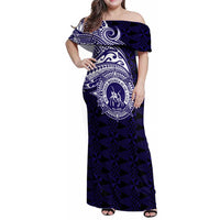 Tonga Queen Salote College 100th Years Family Matching Off Shoulder Maxi Dress and Hawaiian Shirt Est 1926 Tongan Ngatu Tapa - Polynesian Pride