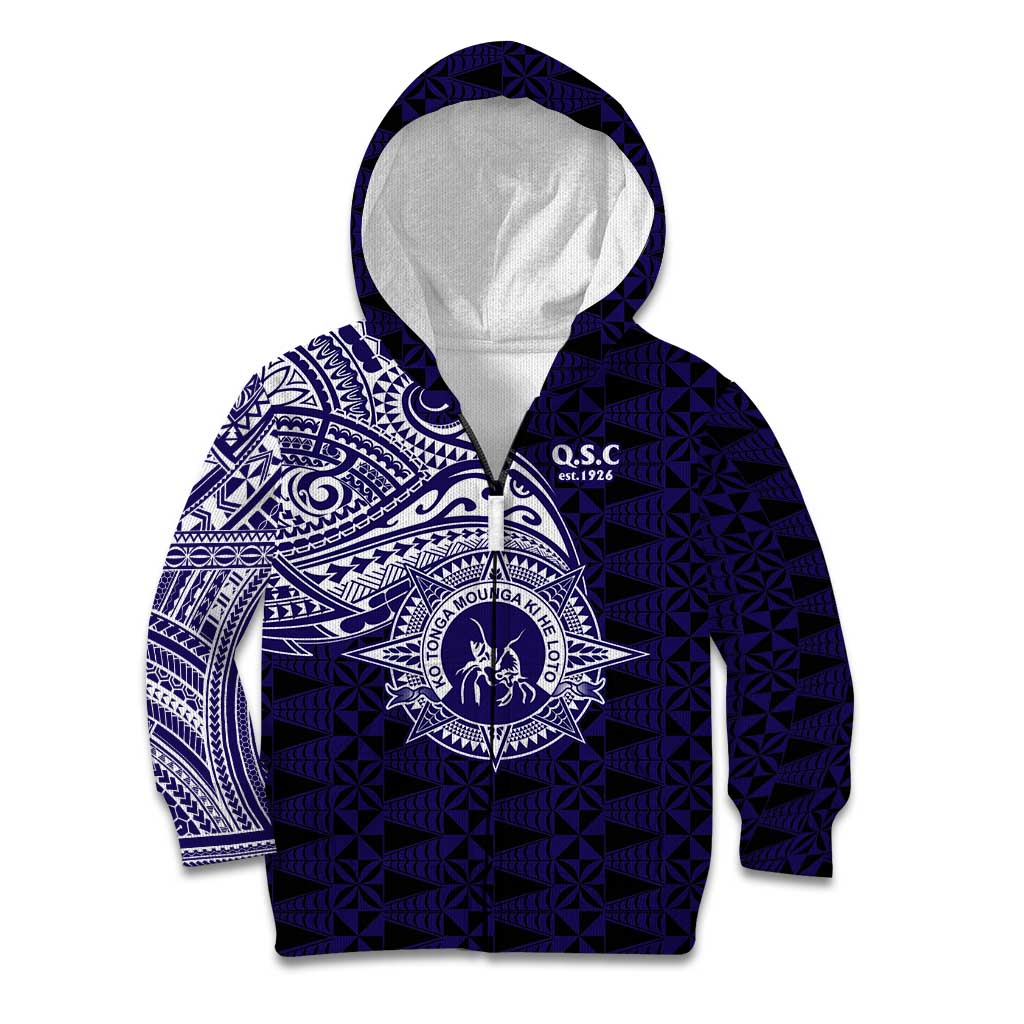 Tonga Queen Salote College 100th Years Kid Hoodie Est 1926 Tongan Ngatu Tapa - Polynesian Pride