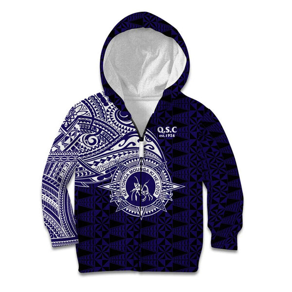 Personalised Tonga Queen Salote College Wearable Blanket Hoodie Tongan Ngatu Pattern LT14
