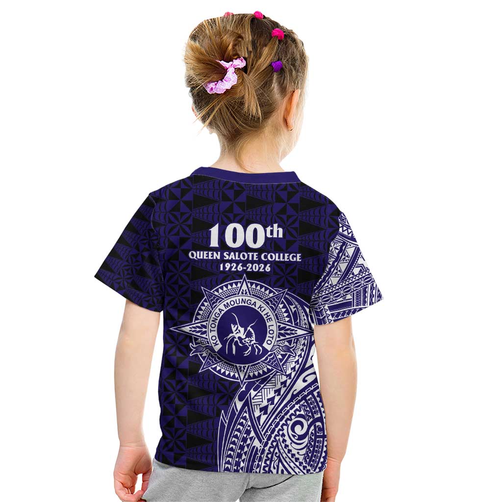Tonga Queen Salote College 100th Years Kid T Shirt Est 1926 Tongan Ngatu Tapa - Polynesian Pride