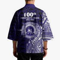 Tonga Queen Salote College 100th Years Kimono Est 1926 Tongan Ngatu Tapa - Polynesian Pride