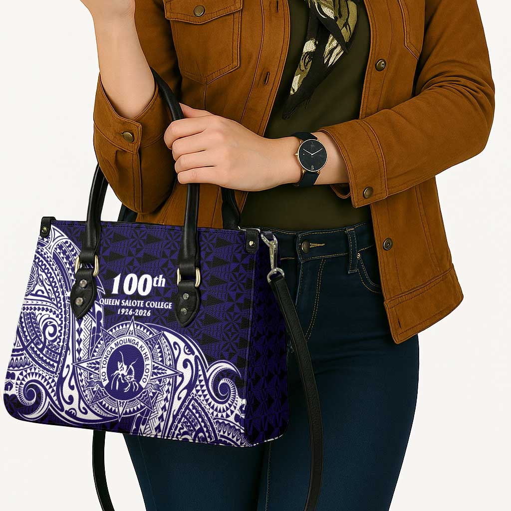 Tonga Queen Salote College 100th Years Leather Bag Est 1926 Tongan Ngatu Tapa - Polynesian Pride
