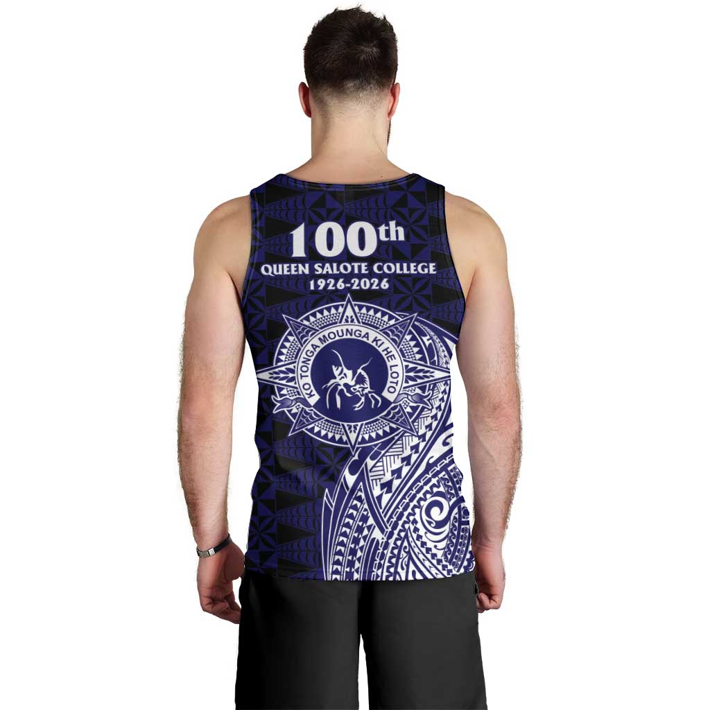 Tonga Queen Salote College 100th Years Men Tank Top Est 1926 Tongan Ngatu Tapa - Polynesian Pride