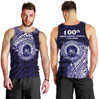 Tonga Queen Salote College 100th Years Men Tank Top Est 1926 Tongan Ngatu Tapa - Polynesian Pride
