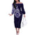 Tonga Queen Salote College 100th Years Off The Shoulder Long Sleeve Dress Est 1926 Tongan Ngatu Tapa - Polynesian Pride