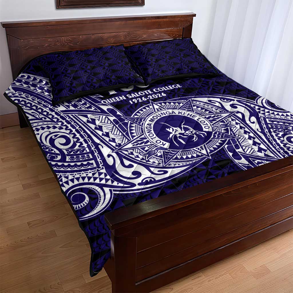 Tonga Queen Salote College 100th Years Quilt Bed Set Est 1926 Tongan Ngatu Tapa - Polynesian Pride