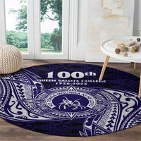 Tonga Queen Salote College 100th Years Round Carpet Est 1926 Tongan Ngatu Tapa - Polynesian Pride