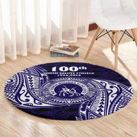 Tonga Queen Salote College 100th Years Round Carpet Est 1926 Tongan Ngatu Tapa - Polynesian Pride