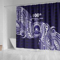 Tonga Queen Salote College 100th Years Shower Curtain Est 1926 Tongan Ngatu Tapa - Polynesian Pride