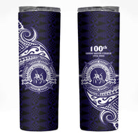 Tonga Queen Salote College 100th Years Skinny Tumbler Est 1926 Tongan Ngatu Tapa - Polynesian Pride