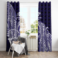 Tonga Queen Salote College 100th Years Window Curtain Est 1926 Tongan Ngatu Tapa - Polynesian Pride