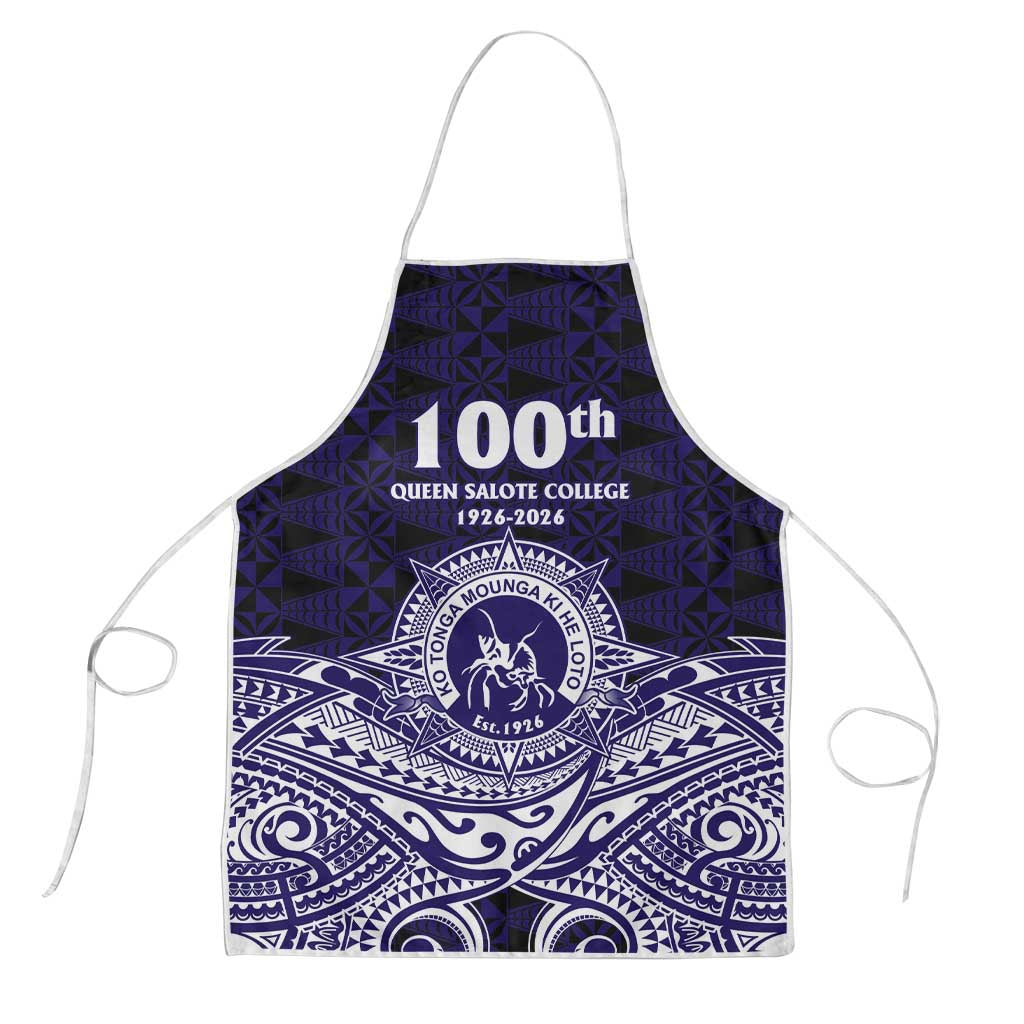 Tonga Queen Salote College 100th Years Apron Blue Tonga Kupesi Uniquely Pacific Art - Polynesian Pride