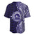 Tonga Queen Salote College 100th Years Baseball Jersey Blue Tonga Kupesi Uniquely Pacific Art - Polynesian Pride
