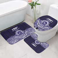 Tonga Queen Salote College 100th Years Bathroom Set Blue Tonga Kupesi Uniquely Pacific Art - Polynesian Pride