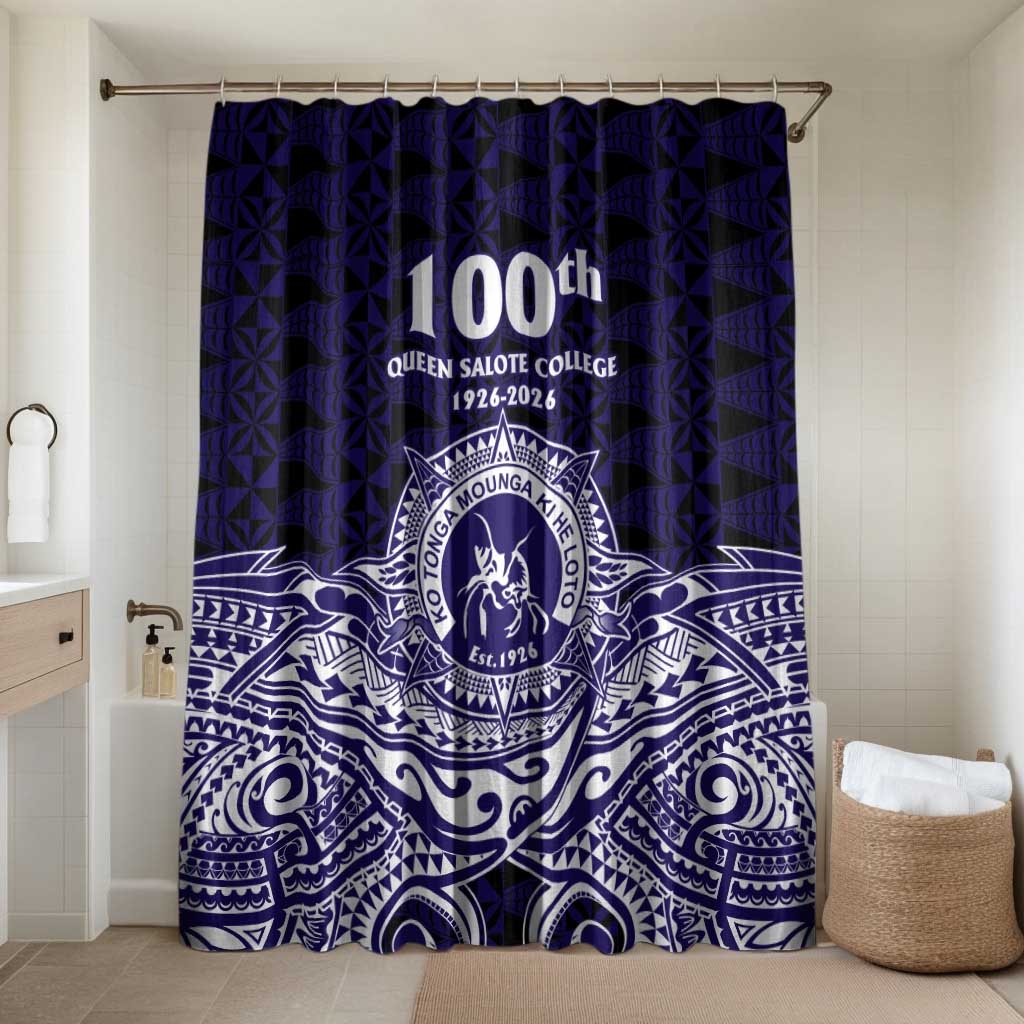 Tonga Queen Salote College 100th Years Bathroom Set Blue Tonga Kupesi Uniquely Pacific Art - Polynesian Pride