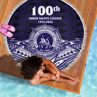 Tonga Queen Salote College 100th Years Beach Blanket Blue Tonga Kupesi Uniquely Pacific Art - Polynesian Pride