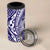 Tonga Queen Salote College 100th Years 4 in 1 Can Cooler Tumbler Blue Tonga Kupesi Uniquely Pacific Art - Polynesian Pride