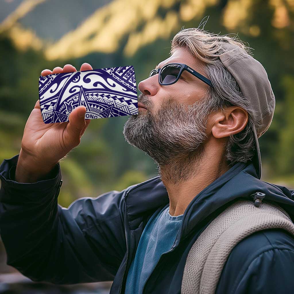 Tonga Queen Salote College 100th Years 4 in 1 Can Cooler Tumbler Blue Tonga Kupesi Uniquely Pacific Art - Polynesian Pride