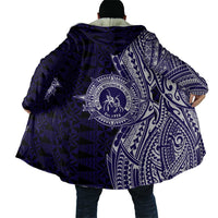 Tonga Queen Salote College 100th Years Cloak Blue Tonga Kupesi Uniquely Pacific Art - Polynesian Pride