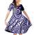 Tonga Queen Salote College 100th Years Family Matching Off Shoulder Short Dress and Hawaiian Shirt Blue Tonga Kupesi Uniquely Pacific Art - Polynesian Pride