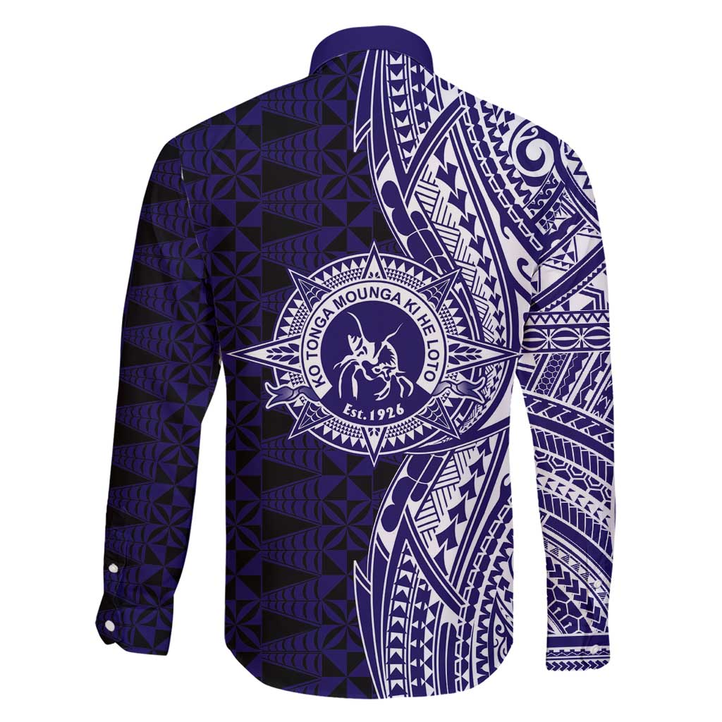 Tonga Queen Salote College 100th Years Family Matching Short Sleeve Bodycon Dress and Hawaiian Shirt Blue Tonga Kupesi Uniquely Pacific Art - Polynesian Pride