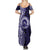 Tonga Queen Salote College 100th Years Family Matching Summer Maxi Dress and Hawaiian Shirt Blue Tonga Kupesi Uniquely Pacific Art - Polynesian Pride