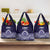 Tonga Queen Salote College 100th Years Grocery Bag Blue Tonga Kupesi Uniquely Pacific Art - Polynesian Pride