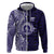 Tonga Queen Salote College 100th Years Hoodie Blue Tonga Kupesi Uniquely Pacific Art - Polynesian Pride
