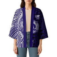 Tonga Queen Salote College 100th Years Kimono Blue Tonga Kupesi Uniquely Pacific Art - Polynesian Pride