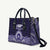 Tonga Queen Salote College 100th Years Leather Bag Blue Tonga Kupesi Uniquely Pacific Art - Polynesian Pride